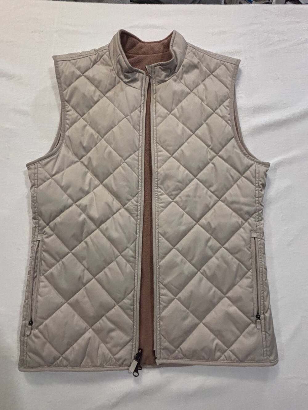 Nike Reversible Synthetic Fill Golf Vest Cream II Mens Sz Small